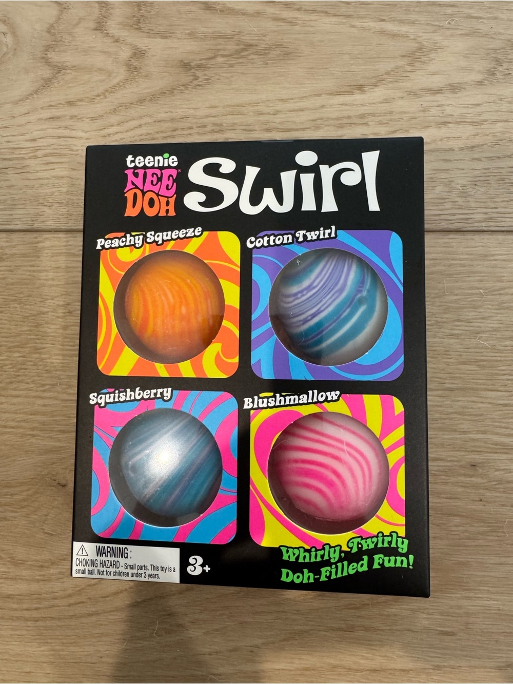 Teenie Nee Doh Swirl 4-Pack Squish Balls - Multicolor